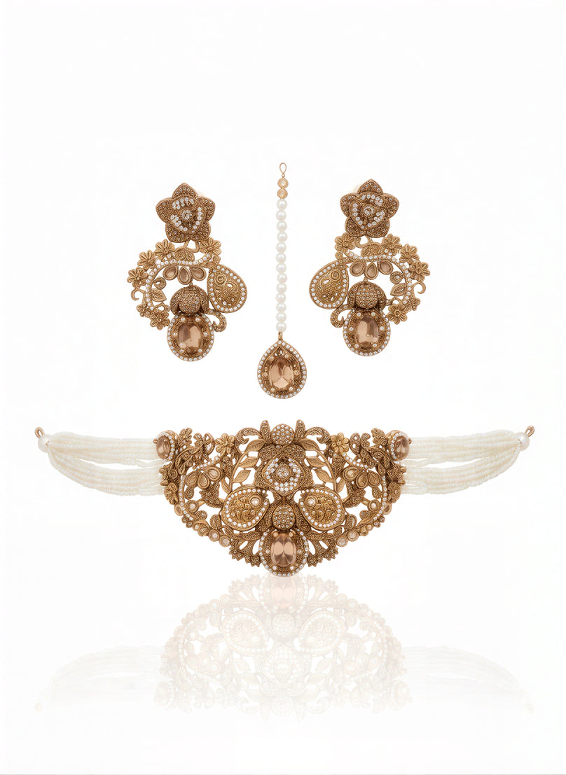 Aura Floral Choker Set | AA1101