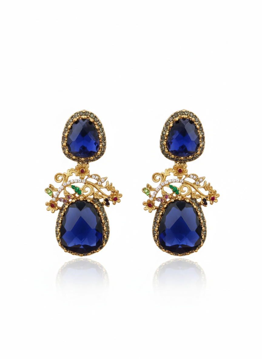 Majestic Sapphire Drop Earrings – Royal Blue | AA1235